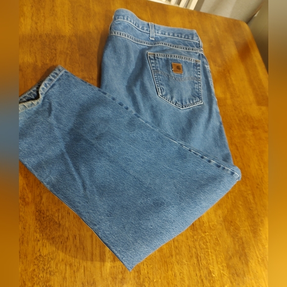 Men's Carhartt blue jeans 100% cotton five pocket jeans size 48/30 - Picture 6 of 7